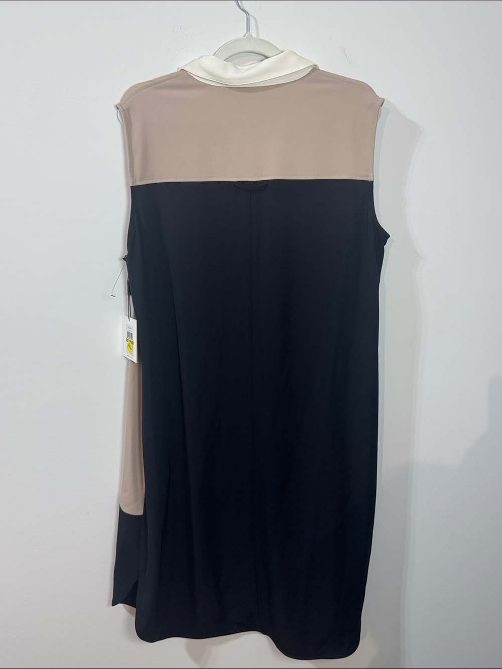 (Sizes 14,16) Calvin Klein Khaki, Black and Cream Shirt Dress - Picture 11 of 12